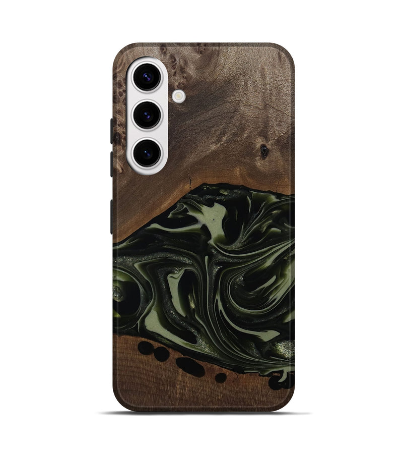 Galaxy S25 Wood Live Edge Phone Case - Albin (Green, 812241)