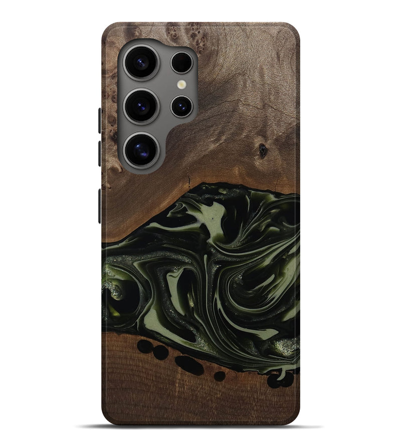 Galaxy S25 Ultra Wood Live Edge Phone Case - Albin (Green, 812241)