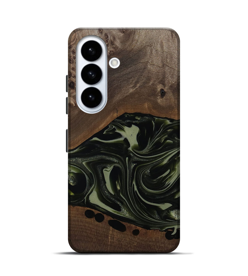 Galaxy S26 Wood Live Edge Phone Case - Albin (Green, 812241)