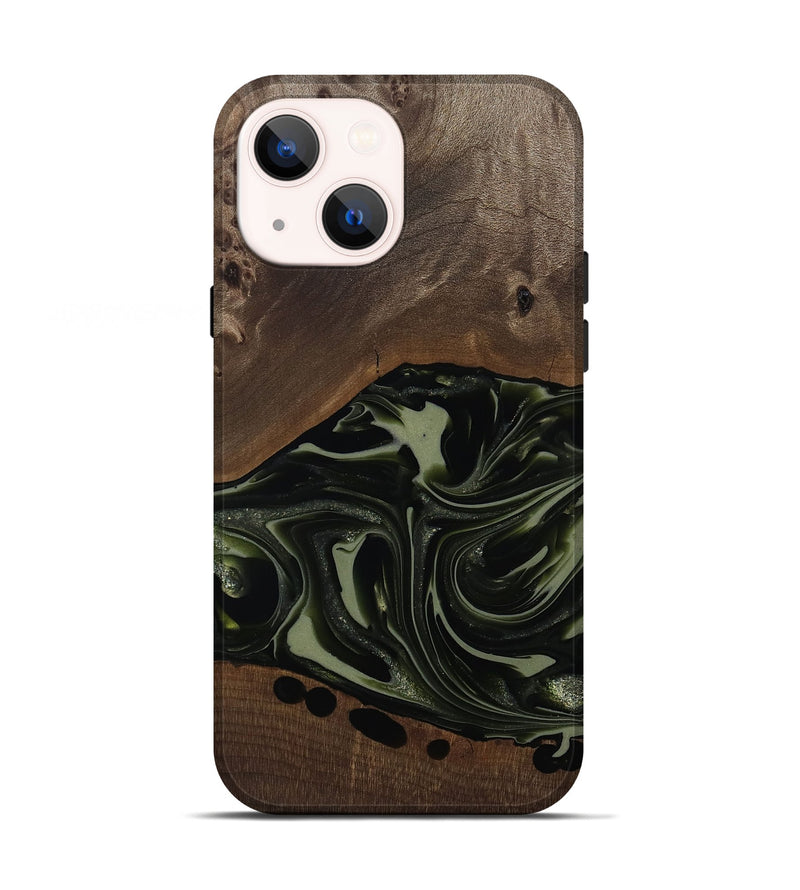 iPhone 13 Wood Live Edge Phone Case - Albin (Green, 812241)