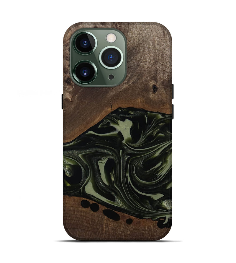 iPhone 13 Pro Wood Live Edge Phone Case - Albin (Green, 812241)