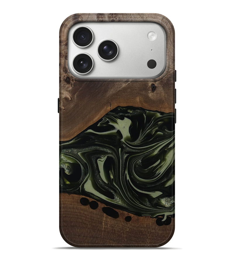 iPhone 17 Pro Max Wood Live Edge Phone Case - Albin (Green, 812241)