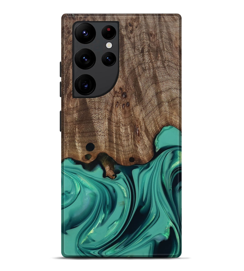 Galaxy S22 Ultra Wood Live Edge Phone Case - Gilda (Green, 812244)