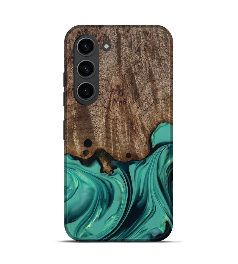 Galaxy S23 Wood Live Edge Phone Case - Gilda (Green, 812244)