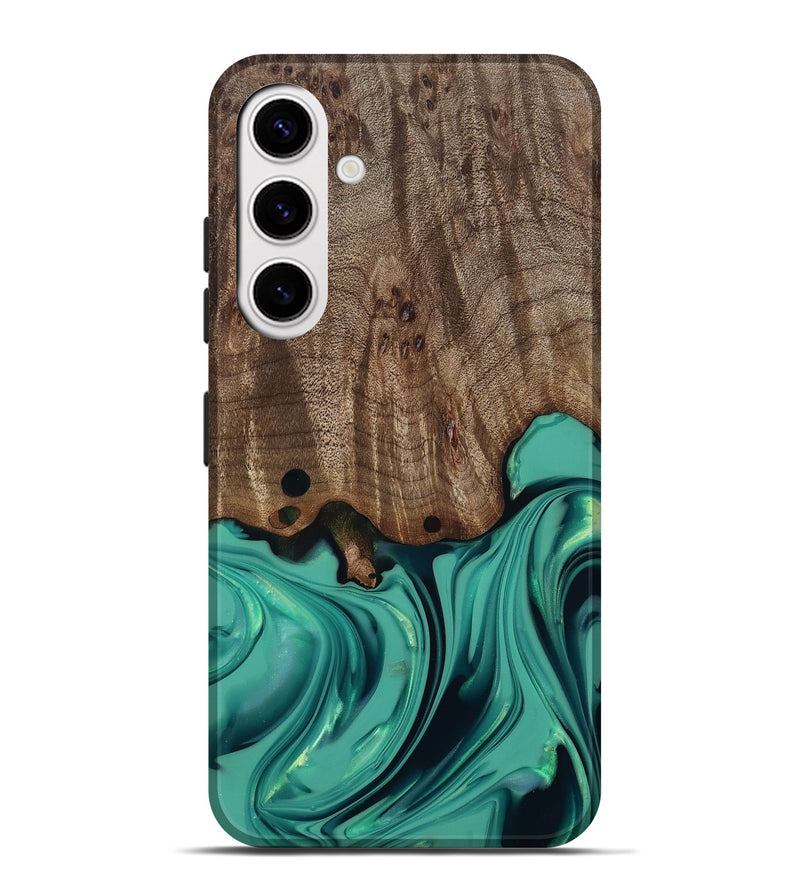 Galaxy S25 Plus Wood Live Edge Phone Case - Gilda (Green, 812244)