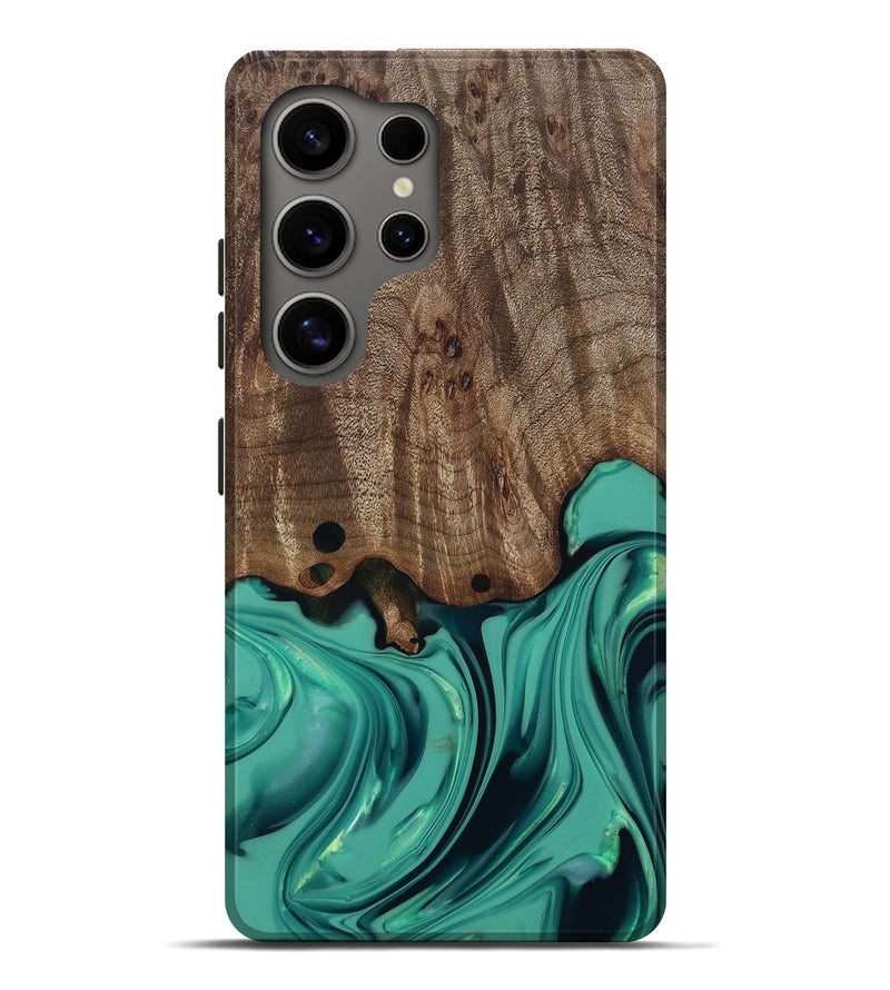 Galaxy S25 Ultra Wood Live Edge Phone Case - Gilda (Green, 812244)