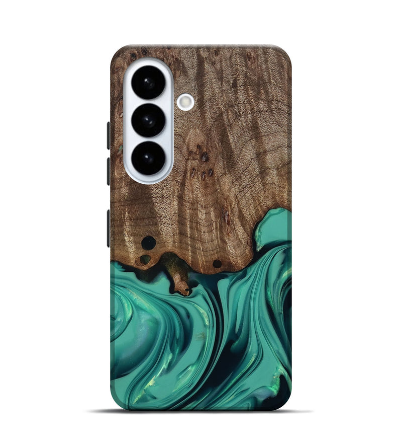 Galaxy S26 Wood Live Edge Phone Case - Gilda (Green, 812244)