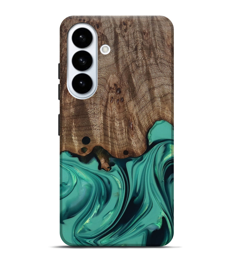 Galaxy S26 Plus Wood Live Edge Phone Case - Gilda (Green, 812244)