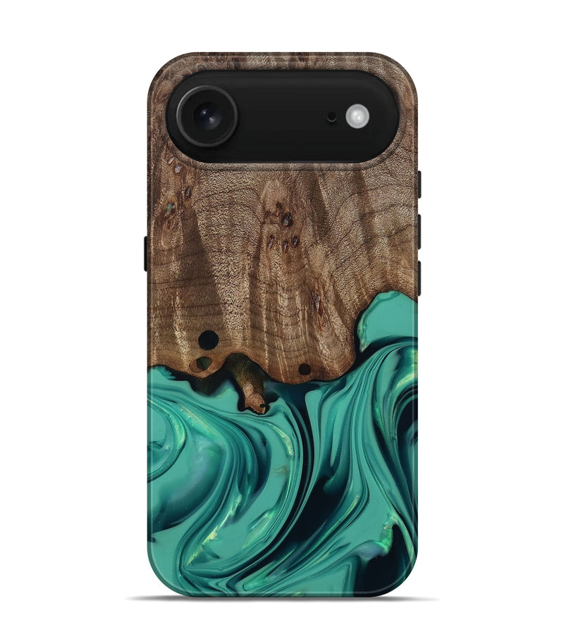 iPhone 17 Air Wood Live Edge Phone Case - Gilda (Green, 812244)