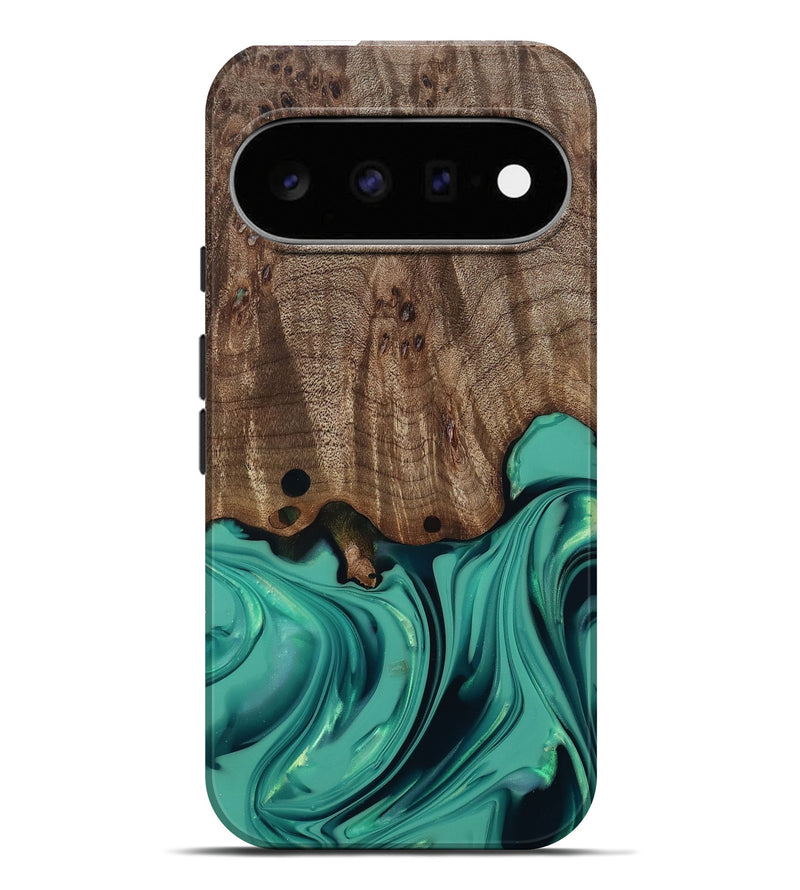Pixel 11 Pro XL Wood Live Edge Phone Case - Gilda (Green, 812244)