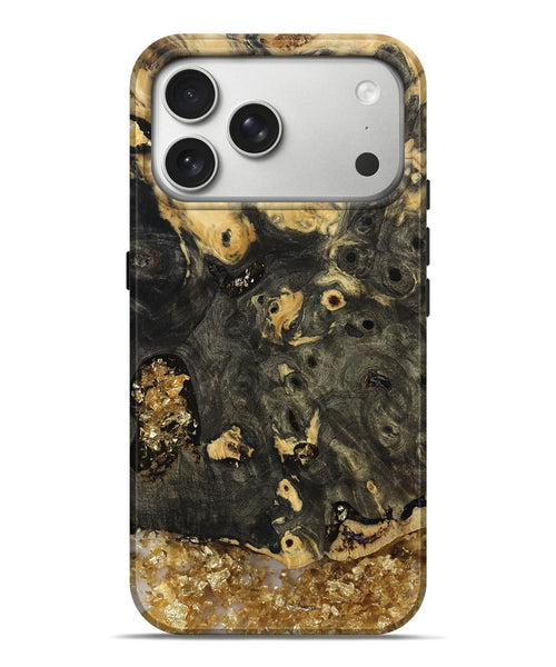 iPhone 17 Pro Max Wood Live Edge Phone Case - Fisher (Black & White, 812245)