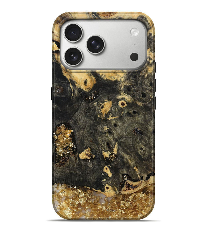 iPhone 17 Pro Max Wood Live Edge Phone Case - Fisher (Black & White, 812245)
