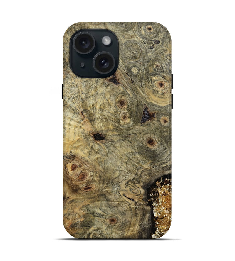 iPhone 15 Wood Live Edge Phone Case - Darleen (Wood Burl, 812246)
