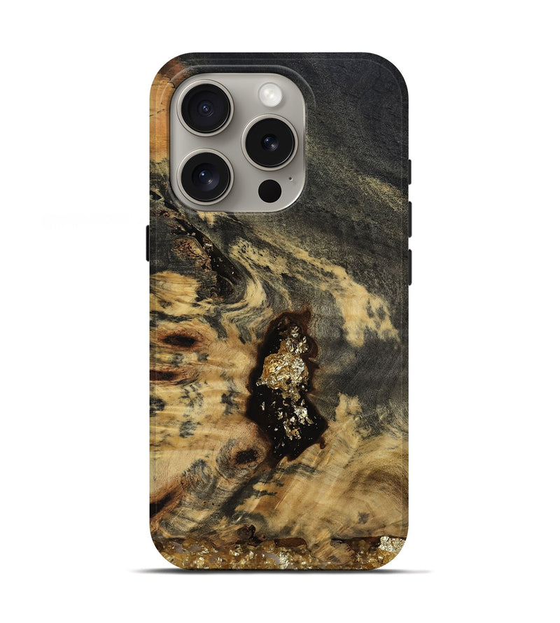 iPhone 16 Pro Wood Live Edge Phone Case - Devyn (Clear, 812248)