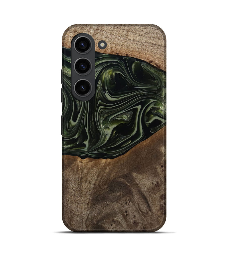 Galaxy S23 Wood Live Edge Phone Case - Lakisha (Green, 812252)