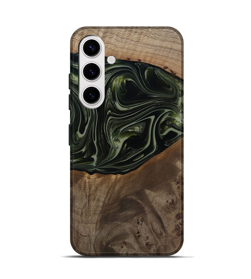 Galaxy S25 Wood Live Edge Phone Case - Lakisha (Green, 812252)