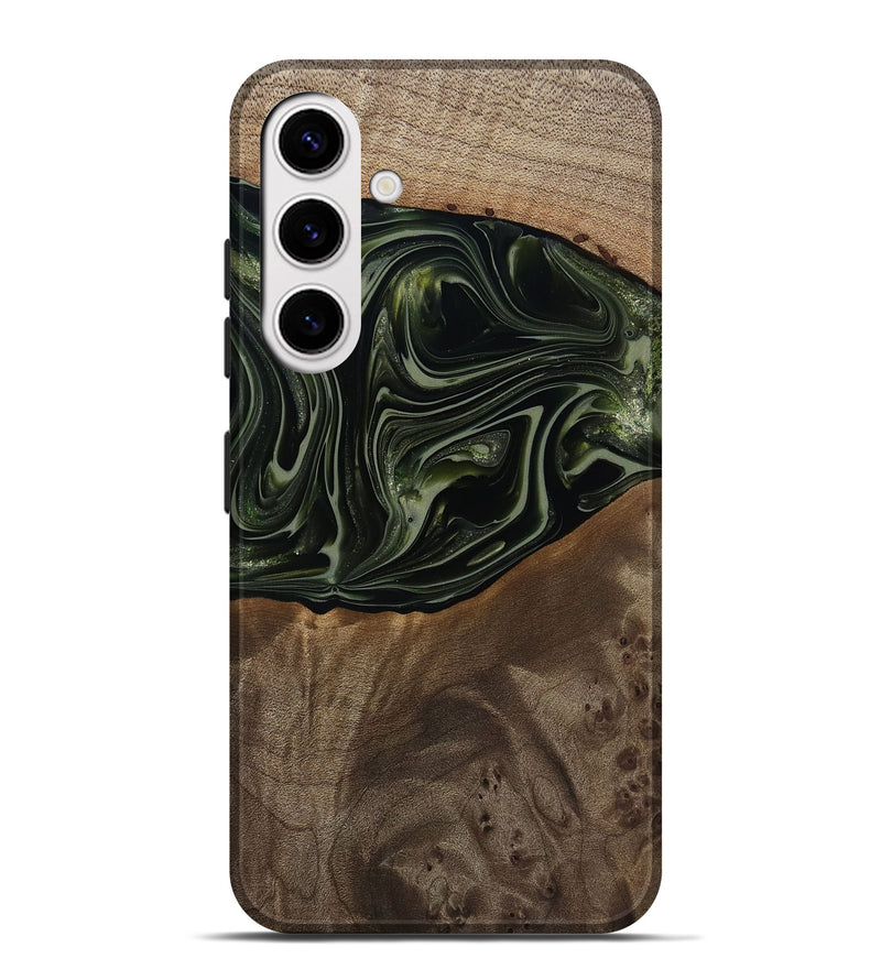 Galaxy S25 Plus Wood Live Edge Phone Case - Lakisha (Green, 812252)