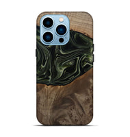 iPhone 14 Pro Wood Live Edge Phone Case - Lakisha (Green, 812252)
