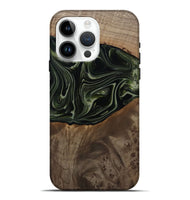 iPhone 15 Pro Max Wood Live Edge Phone Case - Lakisha (Green, 812252)