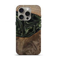 iPhone 16 Pro Wood Live Edge Phone Case - Lakisha (Green, 812252)