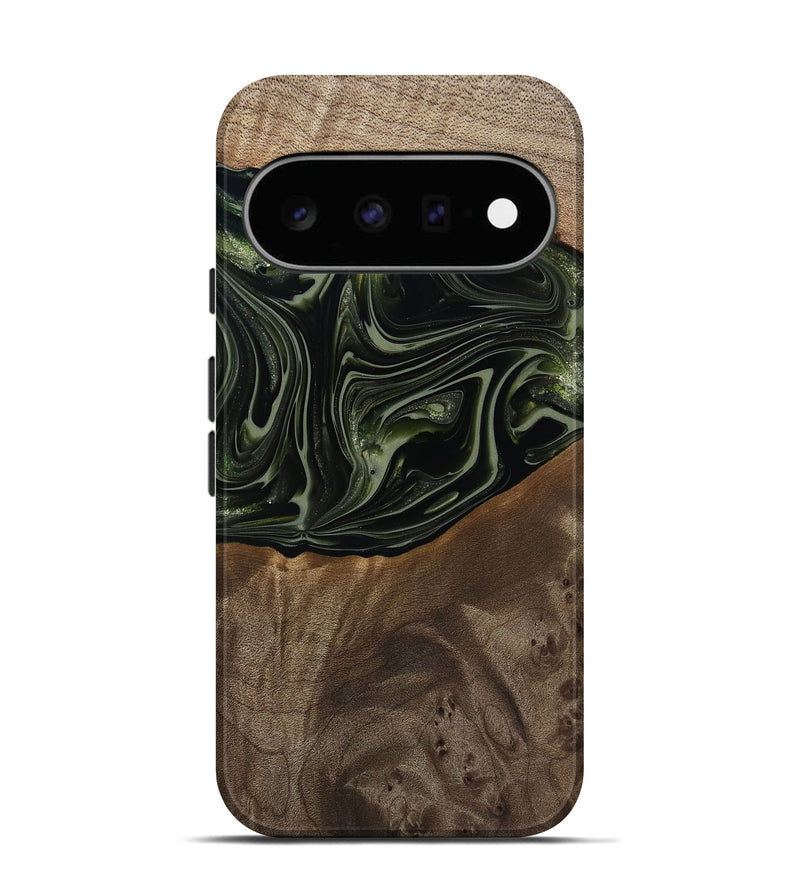 Pixel 11 Wood Live Edge Phone Case - Lakisha (Green, 812252)