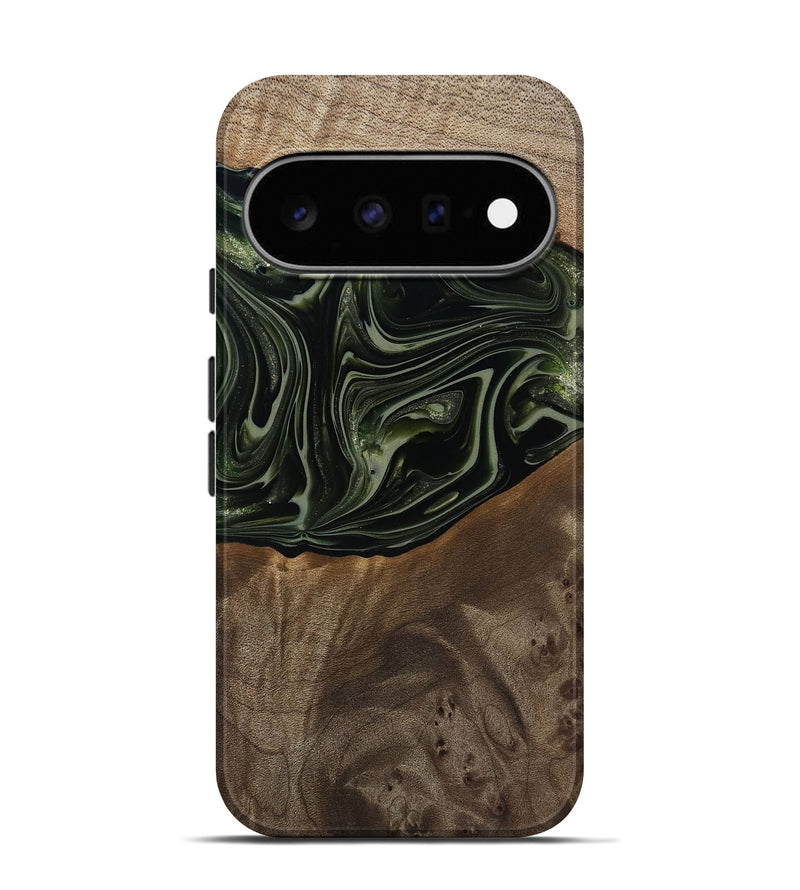 Pixel 11 Pro Wood Live Edge Phone Case - Lakisha (Green, 812252)