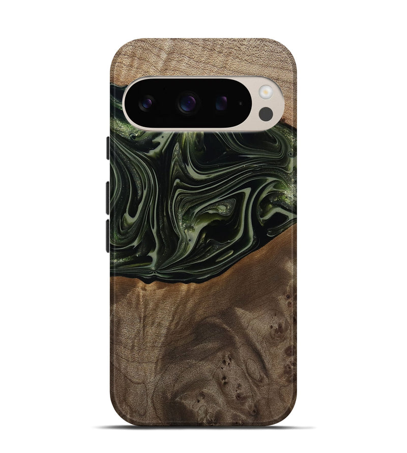 Pixel 9 Wood Live Edge Phone Case - Lakisha (Green, 812252)