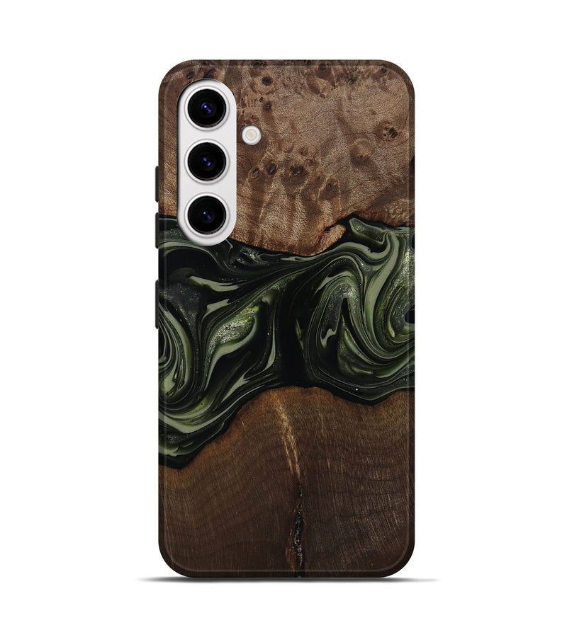 Galaxy S25 Wood Live Edge Phone Case - Zyaire (Green, 812262)