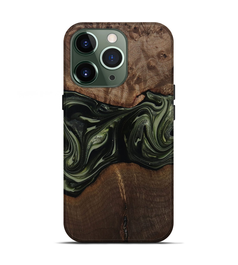 iPhone 13 Pro Wood Live Edge Phone Case - Zyaire (Green, 812262)