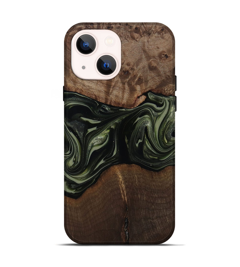 iPhone 14 Wood Live Edge Phone Case - Zyaire (Green, 812262)