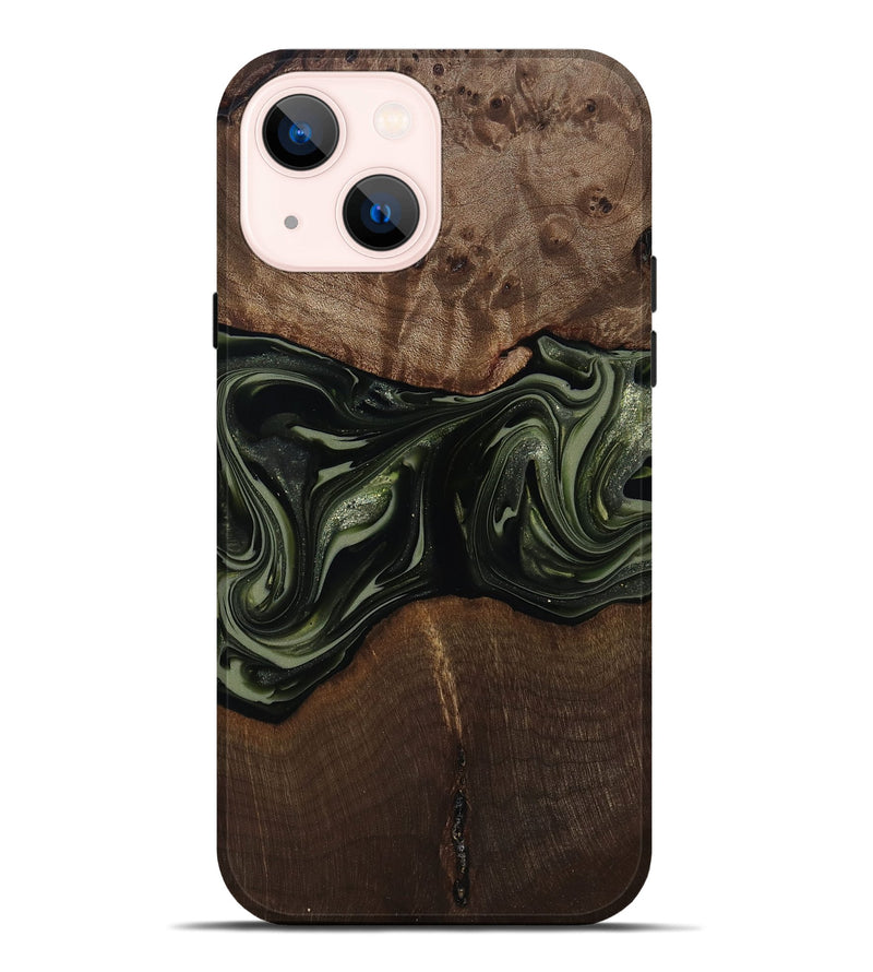 iPhone 14 Plus Wood Live Edge Phone Case - Zyaire (Green, 812262)