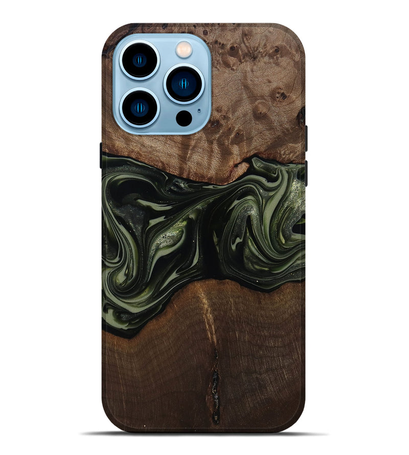iPhone 14 Pro Max Wood Live Edge Phone Case - Zyaire (Green, 812262)