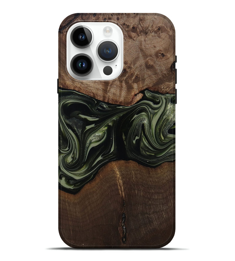 iPhone 15 Pro Max Wood Live Edge Phone Case - Zyaire (Green, 812262)