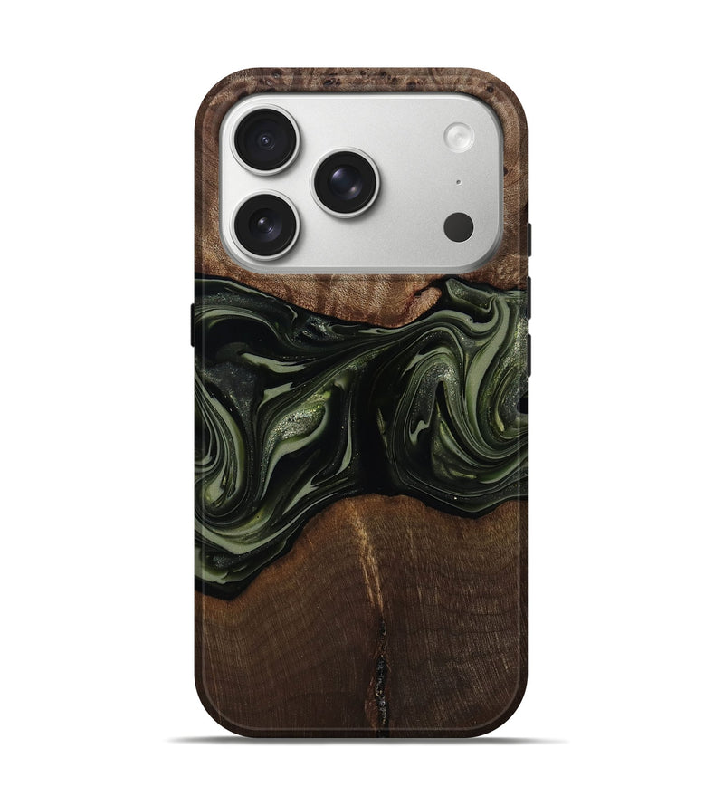 iPhone 17 Pro Wood Live Edge Phone Case - Zyaire (Green, 812262)
