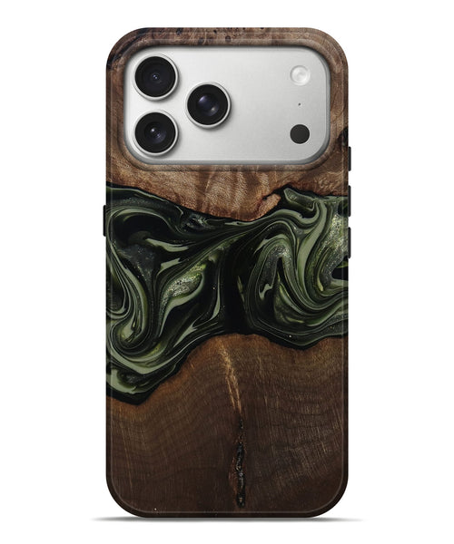 iPhone 17 Pro Max Wood Live Edge Phone Case - Zyaire (Green, 812262)