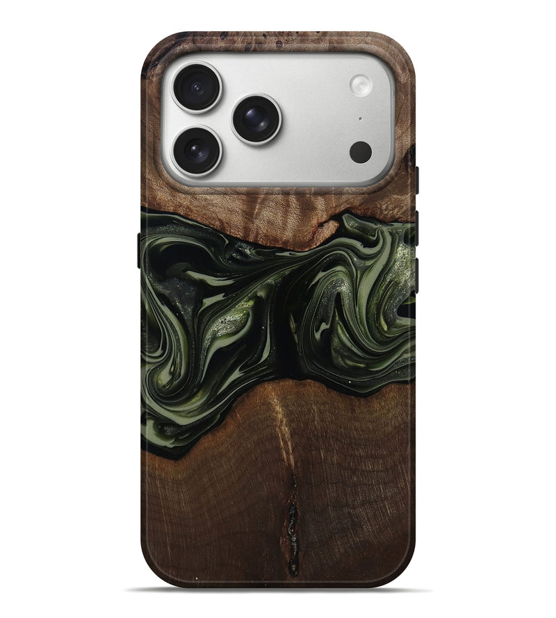 iPhone 17 Pro Max Wood Live Edge Phone Case - Zyaire (Green, 812262)