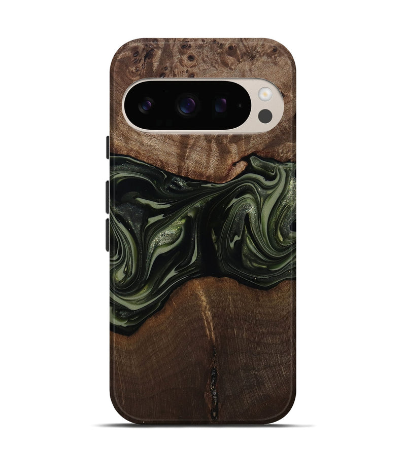 Pixel 10 Pro Wood Live Edge Phone Case - Zyaire (Green, 812262)