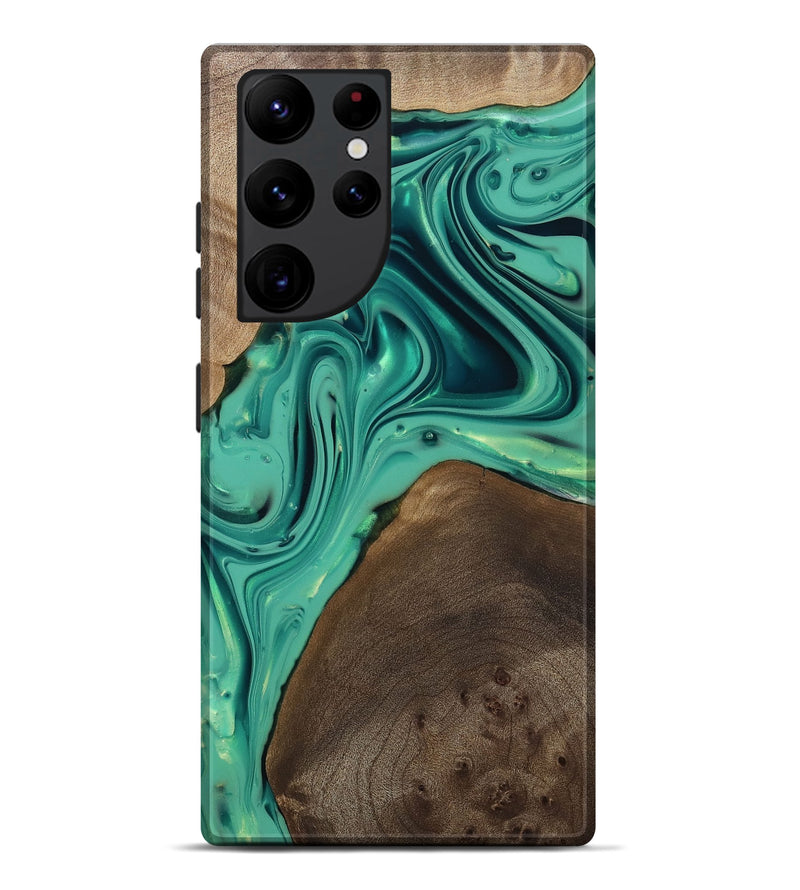Galaxy S22 Ultra Wood Live Edge Phone Case - Kason (Green, 812263)