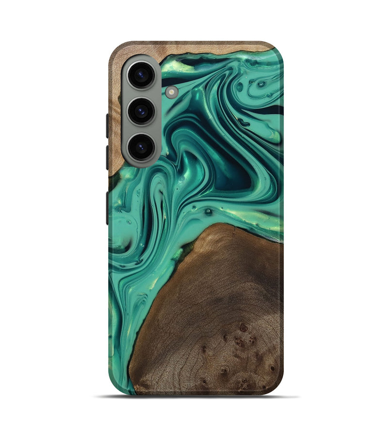 Galaxy S24 Wood Live Edge Phone Case - Kason (Green, 812263)