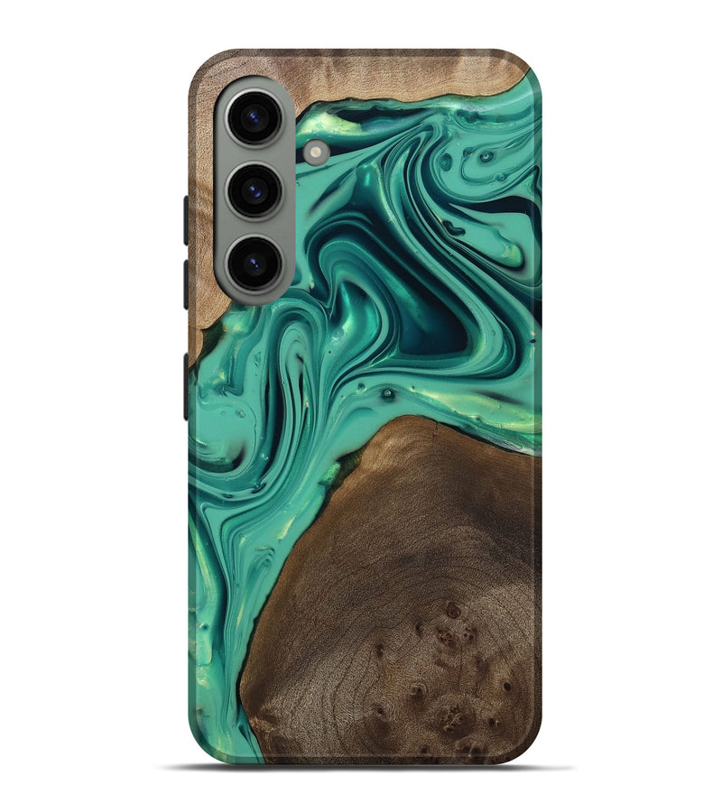 Galaxy S24 Plus Wood Live Edge Phone Case - Kason (Green, 812263)