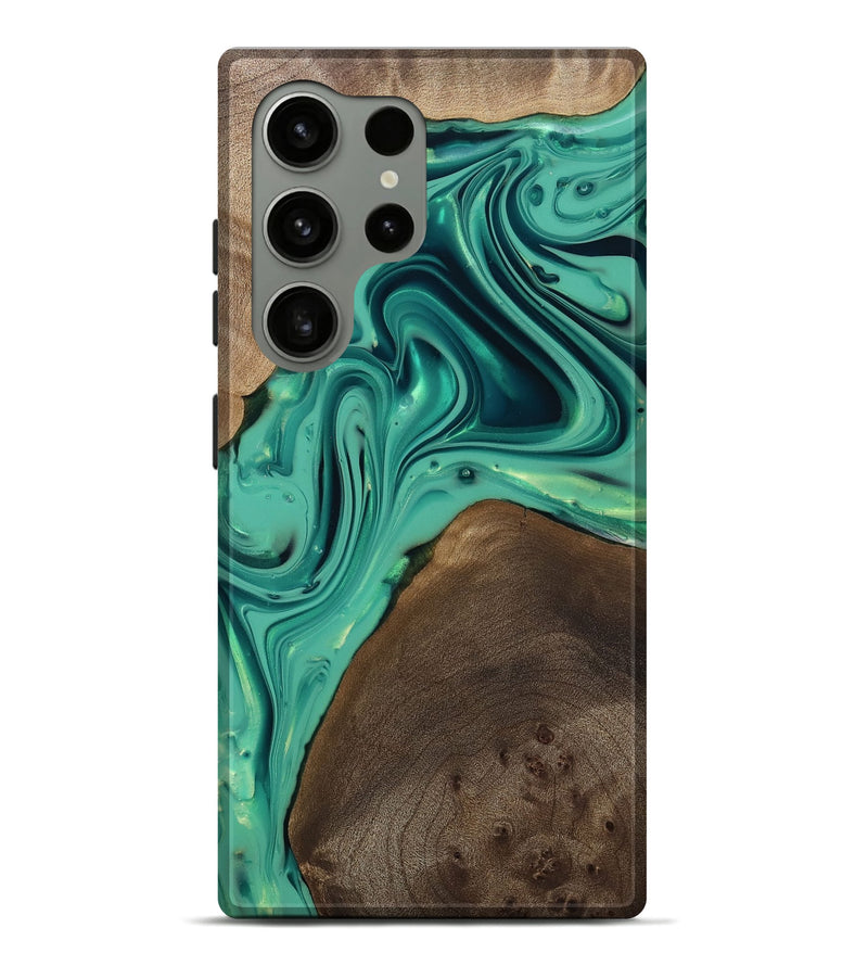Galaxy S24 Ultra Wood Live Edge Phone Case - Kason (Green, 812263)