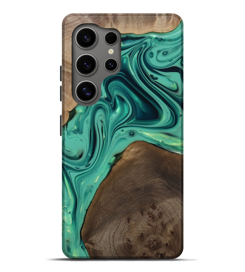 Galaxy S25 Ultra Wood Live Edge Phone Case - Kason (Green, 812263)