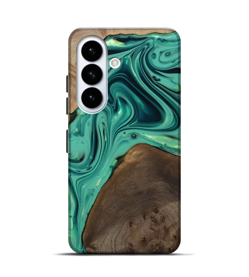 Galaxy S26 Wood Live Edge Phone Case - Kason (Green, 812263)