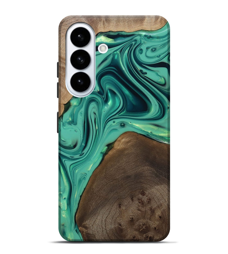 Galaxy S26 Plus Wood Live Edge Phone Case - Kason (Green, 812263)