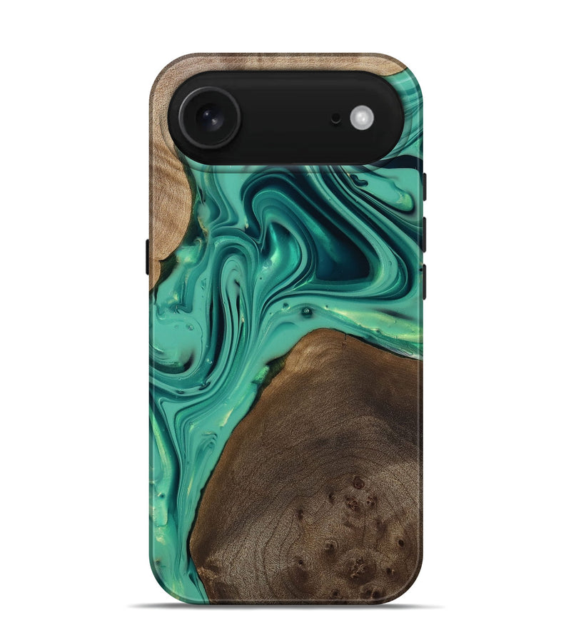 iPhone 17 Air Wood Live Edge Phone Case - Kason (Green, 812263)