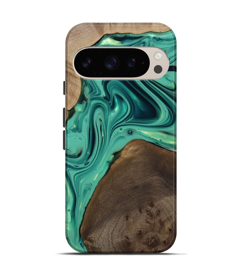 Pixel 10 Pro Wood Live Edge Phone Case - Kason (Green, 812263)