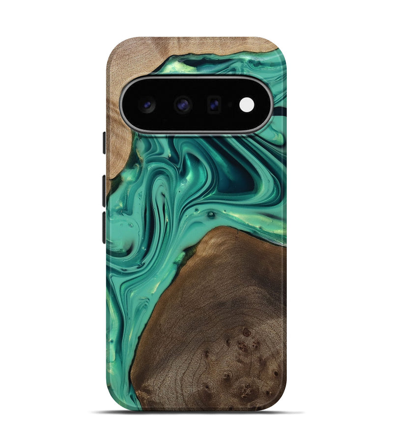 Pixel 11 Pro Wood Live Edge Phone Case - Kason (Green, 812263)