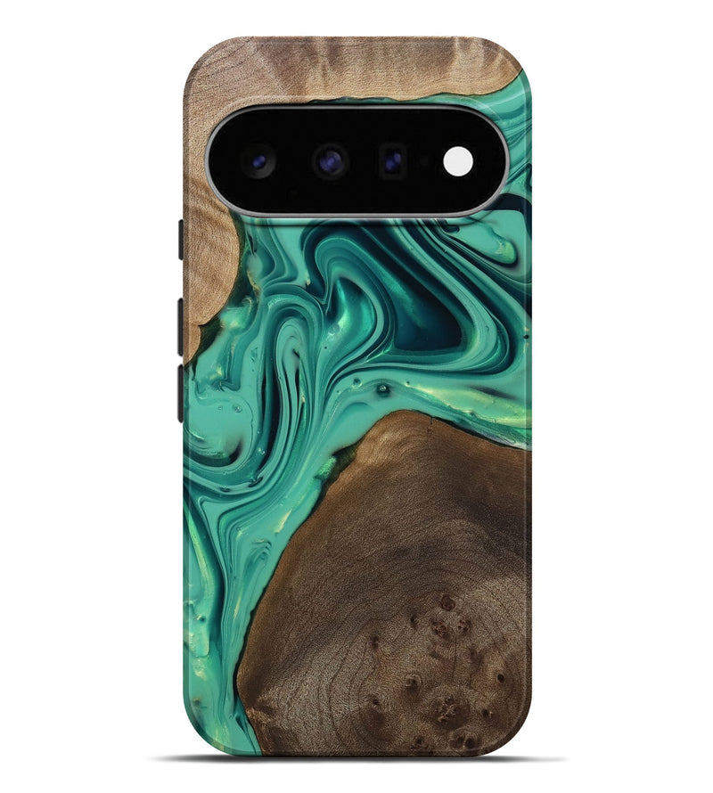 Pixel 11 Pro XL Wood Live Edge Phone Case - Kason (Green, 812263)