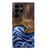 Galaxy S22 Ultra Wood Live Edge Phone Case - Erma (Blue, 812265)