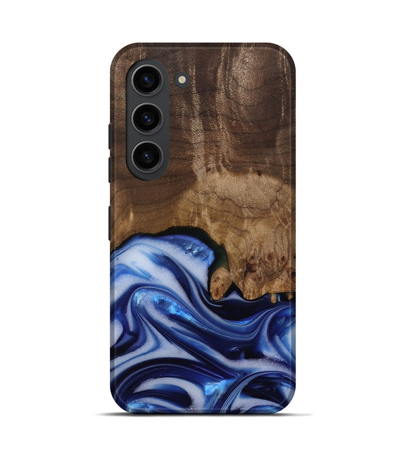 Galaxy S23 Wood Live Edge Phone Case - Erma (Blue, 812265)
